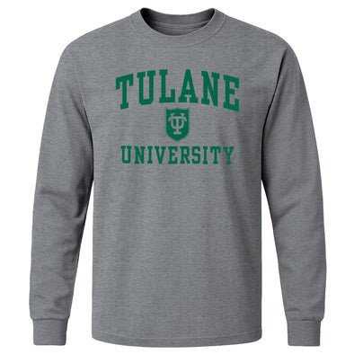Tulane University Heritage Long Sleeve T-Shirt (Charcoal Grey)