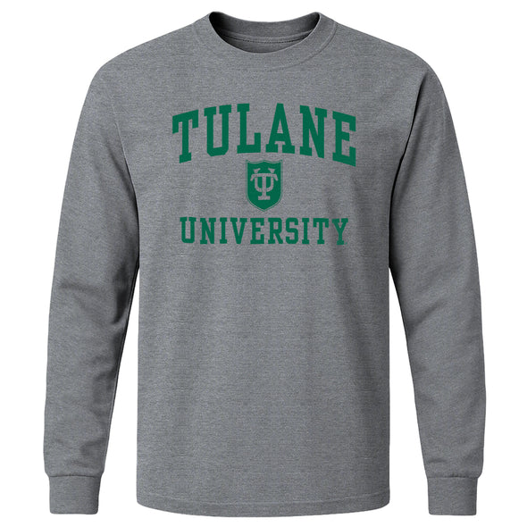 Tulane University Heritage Long Sleeve T-Shirt (Charcoal Grey)