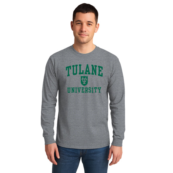 Tulane University Heritage Long Sleeve T-Shirt (Charcoal Grey)