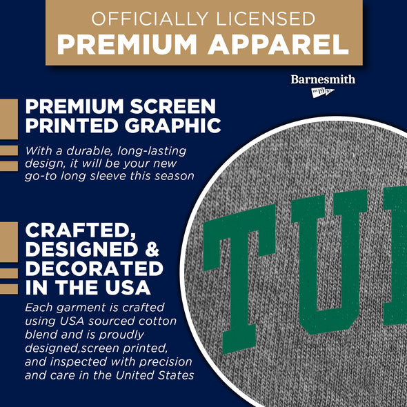 Tulane University Heritage Long Sleeve T-Shirt (Charcoal Grey)