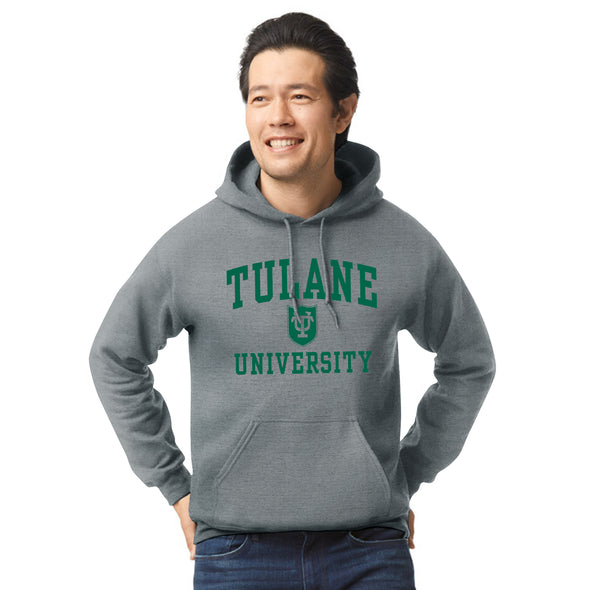 Tulane University Heritage Hooded Sweatshirt (Charcoal Grey)