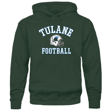 Tulane University Football Hooded Sweatshirt (Hunter Green)