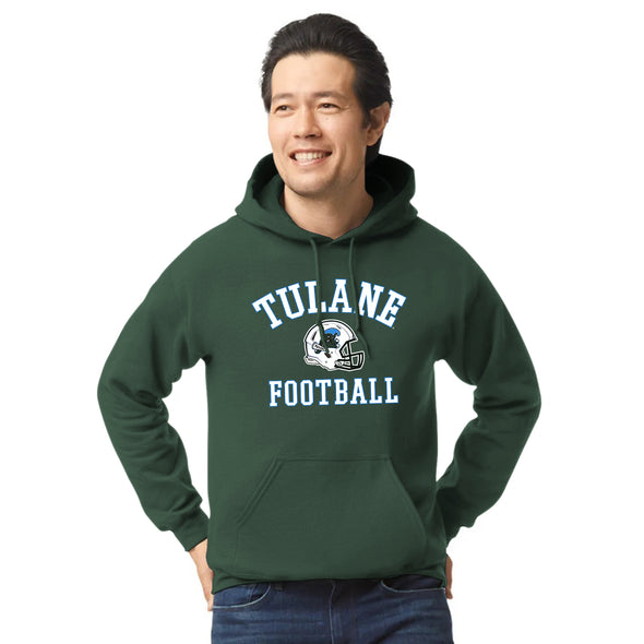 Tulane University Football Hooded Sweatshirt (Hunter Green)