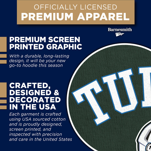 Tulane University Football Hooded Sweatshirt (Hunter Green)