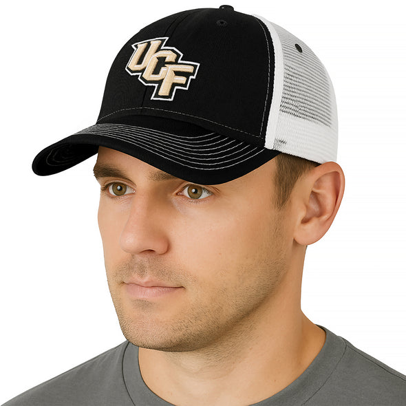 University of Central Florida Sideline Trucker Hat One-Size (Black/White)