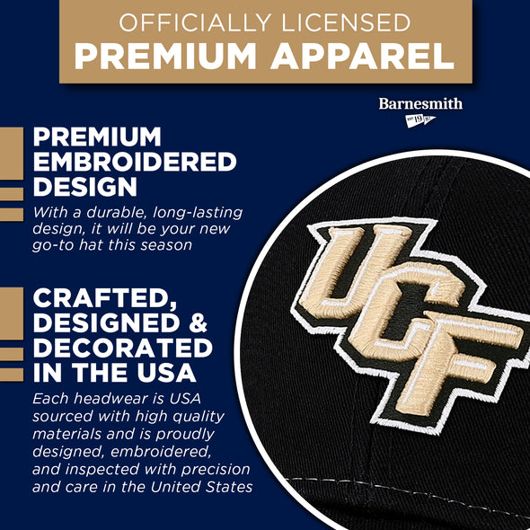 University of Central Florida Sideline Trucker Hat One-Size (Black/White)