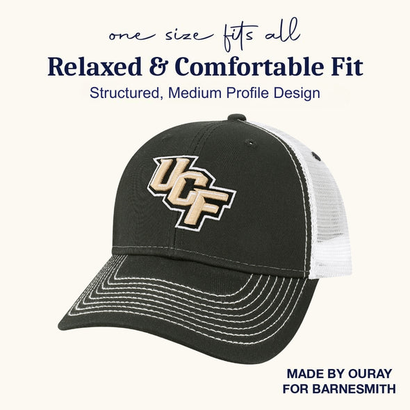 University of Central Florida Sideline Trucker Hat One-Size (Black/White)