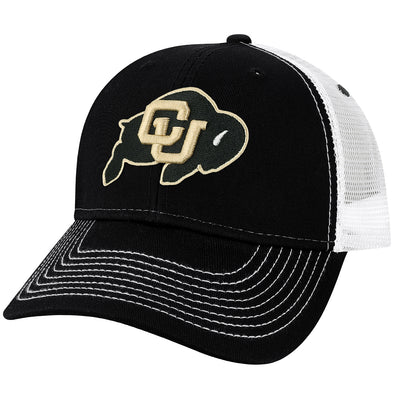 University of Colorado Sideline Trucker Hat One-Size (Black/White)