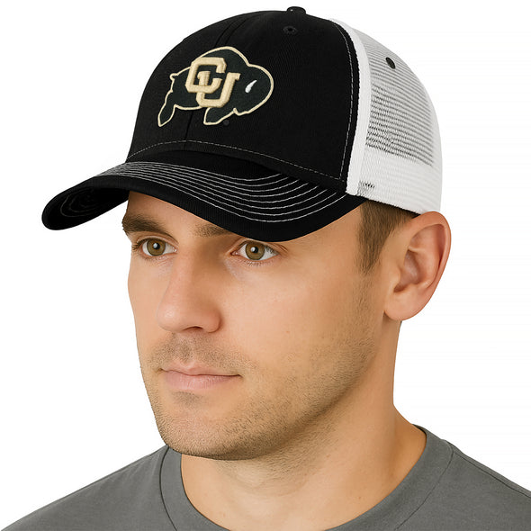University of Colorado Sideline Trucker Hat One-Size (Black/White)