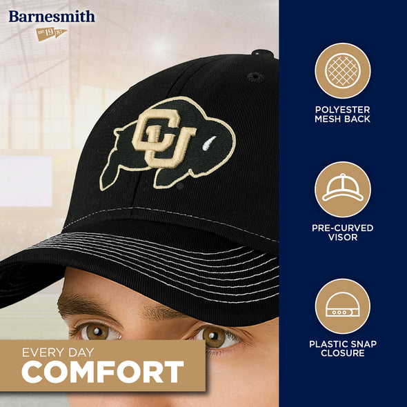 University of Colorado Sideline Trucker Hat One-Size (Black/White)