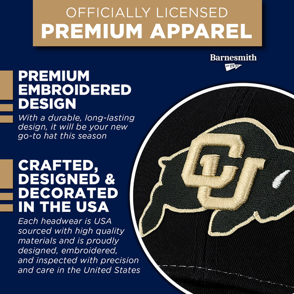 University of Colorado Sideline Trucker Hat One-Size (Black/White)