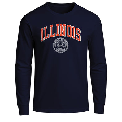 University of Illinois Heritage Long Sleeve T-Shirt (Navy)