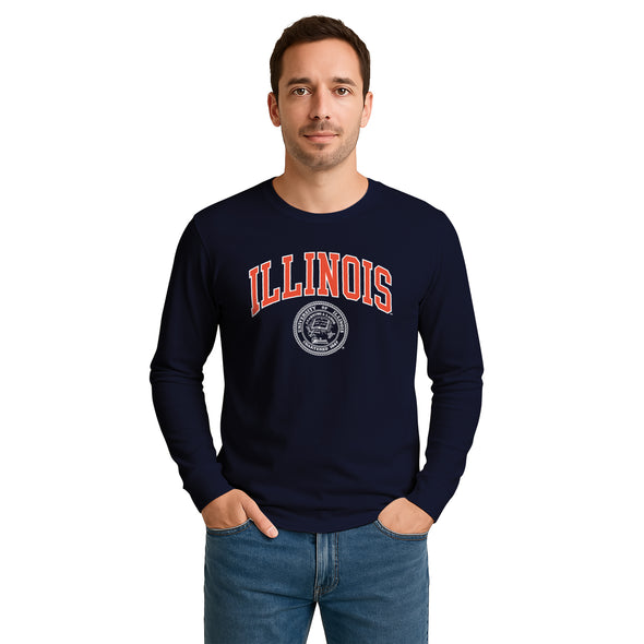 University of Illinois Heritage Long Sleeve T-Shirt (Navy)