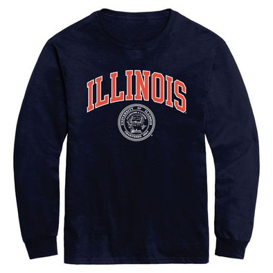 University of Illinois Heritage Long Sleeve T-Shirt (Navy)