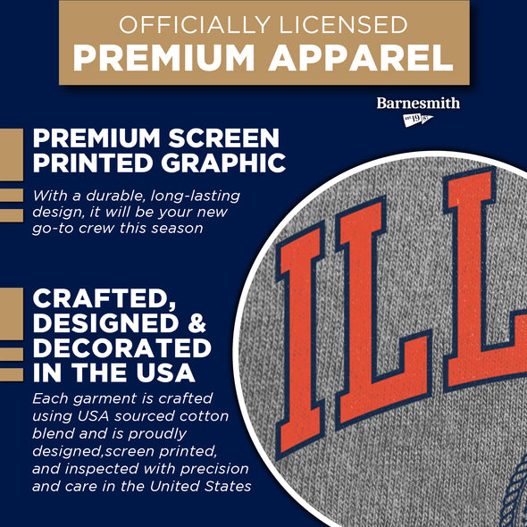 University of Illinois Heritage Crewneck Sweatshirt (Charcoal)