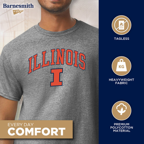 University of Illinois Spirit T-Shirt (Charcoal Grey)