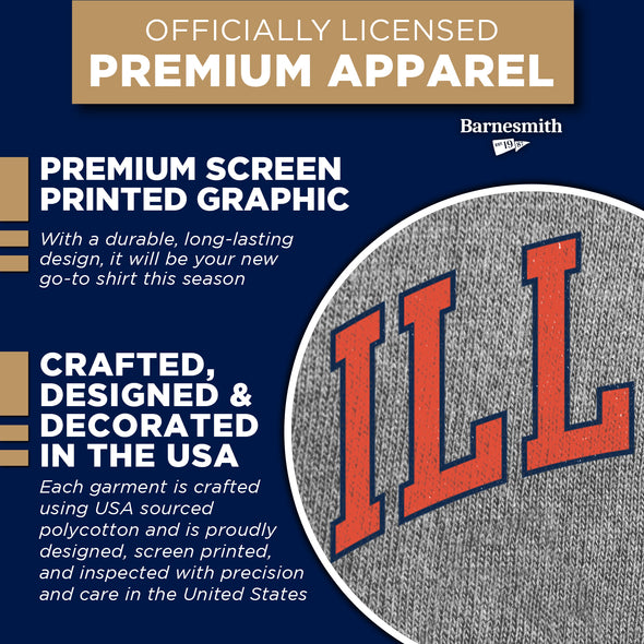 University of Illinois Spirit T-Shirt (Charcoal Grey)