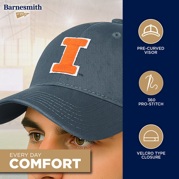 University of Illinois Spirit Baseball Hat One-Size (Navy)