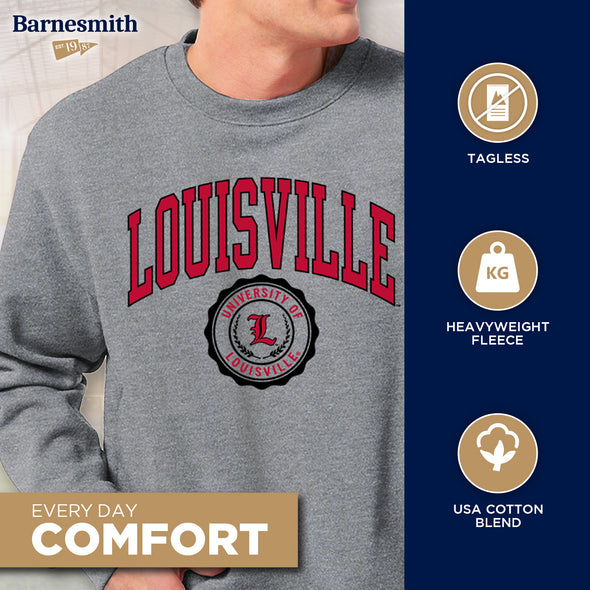 University of Louisville Heritage Crewneck Sweatshirt (Charcoal)