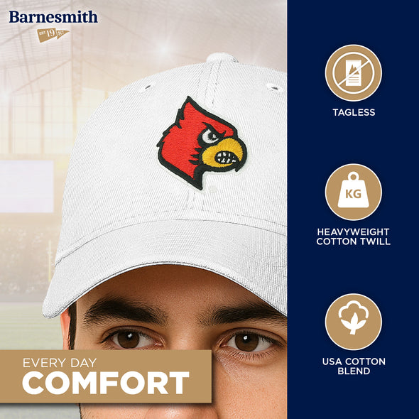 University of Louisville Spirit Baseball Hat One-Size (White)