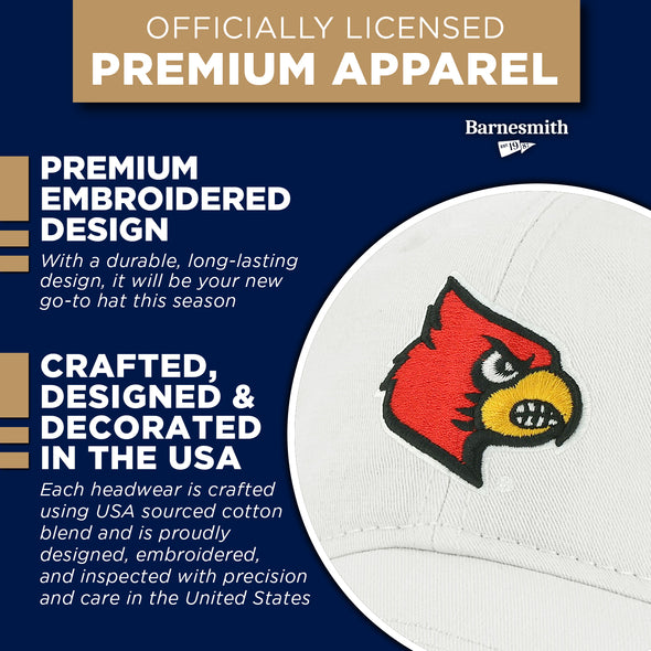 University of Louisville Spirit Baseball Hat One-Size (White)