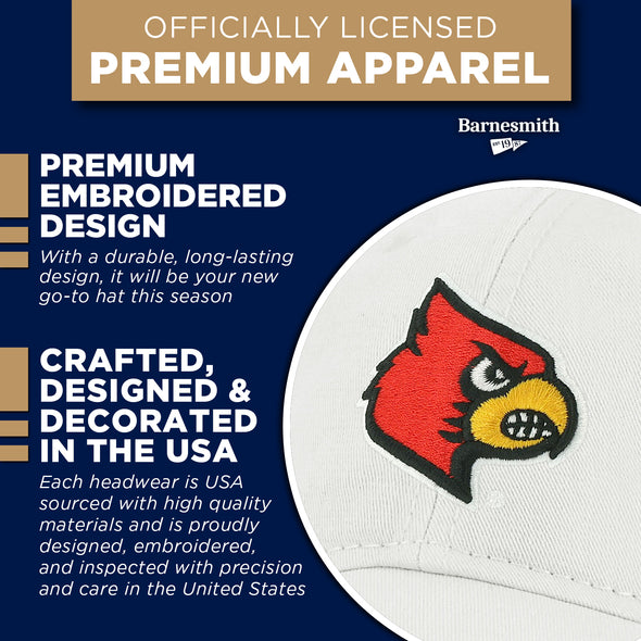 University of Louisville Spirit Baseball Hat One-Size (White)