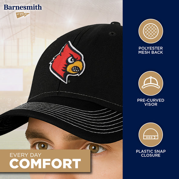 University of Louisville Sideline Trucker Hat One-Size (Black/White)