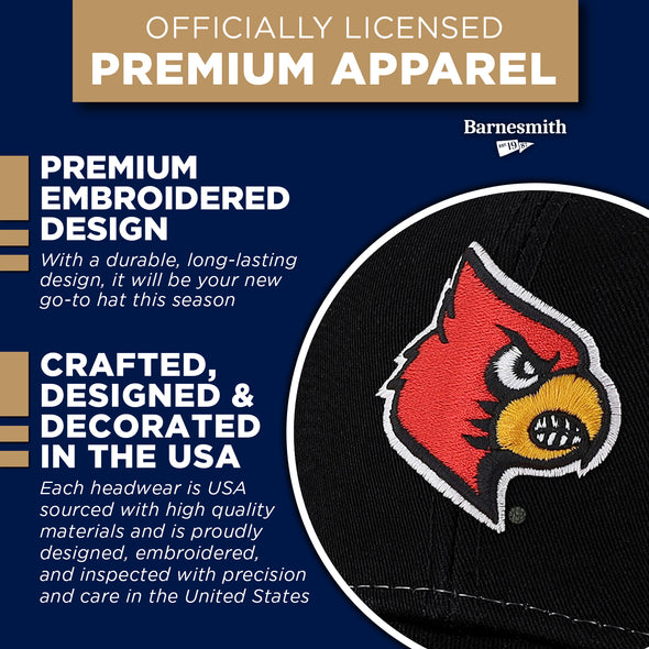 University of Louisville Sideline Trucker Hat One-Size (Black/White)
