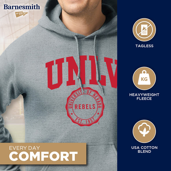 University of Nevada-Las Vegas Heritage Hooded Sweatshirt (Charcoal Grey)