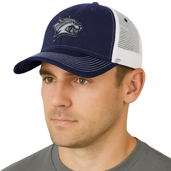 University of New Hampshire Sideline Trucker Hat One-Size (Navy/White)