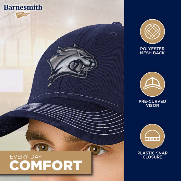 University of New Hampshire Sideline Trucker Hat One-Size (Navy/White)