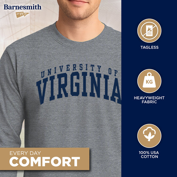University of Virginia Classic Long Sleeve T-Shirt (Charcoal Grey)