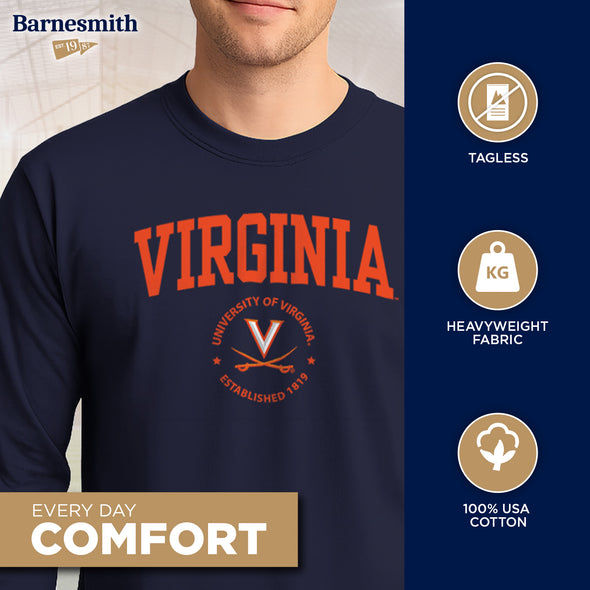 University of Virginia Heritage Long Sleeve T-Shirt (Navy)