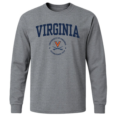 University of Virginia Heritage Long Sleeve T-Shirt (Charcoal Grey)