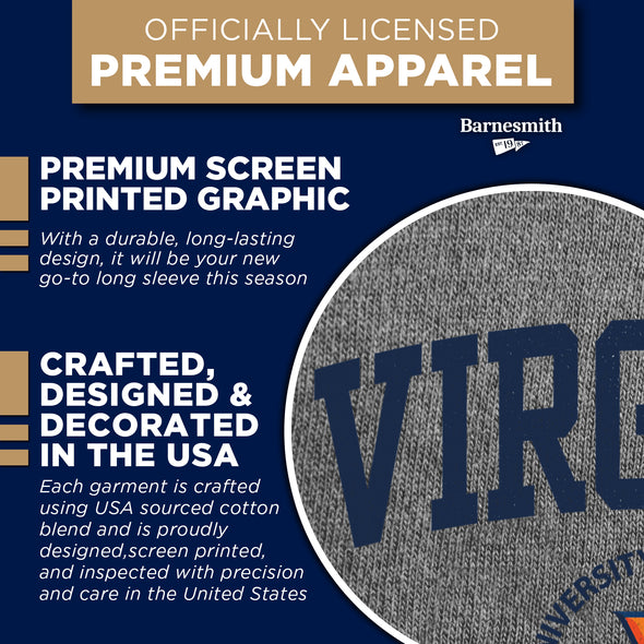 University of Virginia Heritage Long Sleeve T-Shirt (Charcoal Grey)