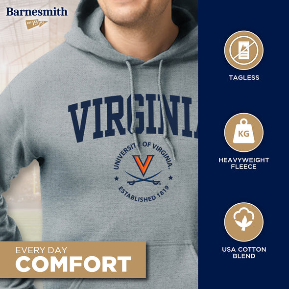 University of Virginia Heritage Hooded Sweatshirt (Charcoal Grey)