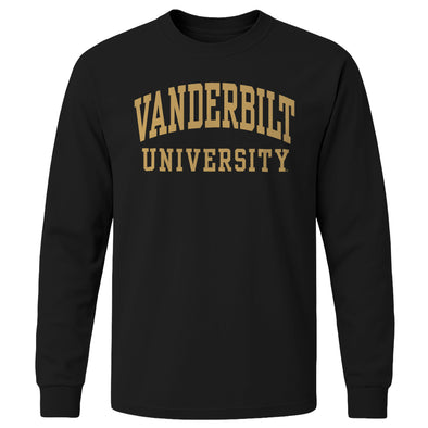 Vanderbilt University Classic Long Sleeve T-Shirt (Black)