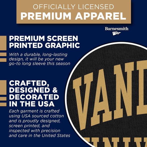 Vanderbilt University Classic Long Sleeve T-Shirt (Black)