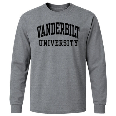 Vanderbilt University Classic Long Sleeve T-Shirt (Charcoal Grey)