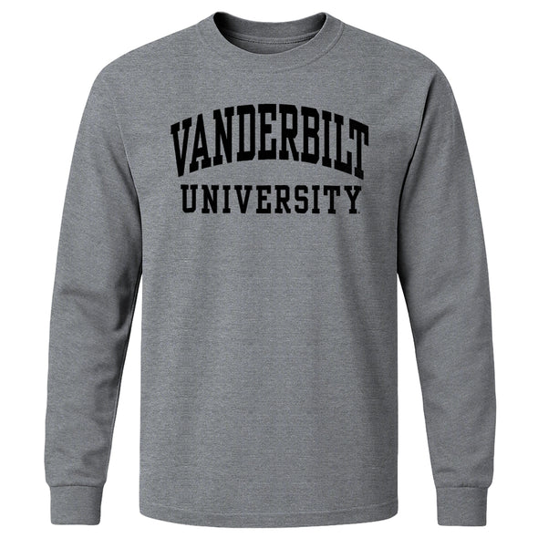 Vanderbilt University Classic Long Sleeve T-Shirt (Charcoal Grey)