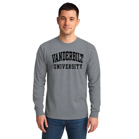 Vanderbilt University Classic Long Sleeve T-Shirt (Charcoal Grey)