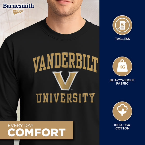 Vanderbilt University Heritage Long Sleeve T-Shirt (Black)