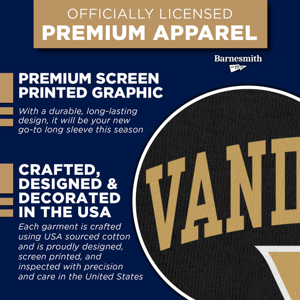 Vanderbilt University Heritage Long Sleeve T-Shirt (Black)