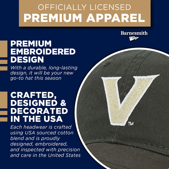 Vanderbilt University Spirit Baseball Hat One-Size (Black)