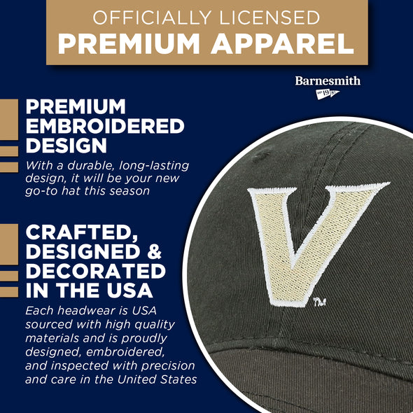 Vanderbilt University Spirit Baseball Hat One-Size (Black)