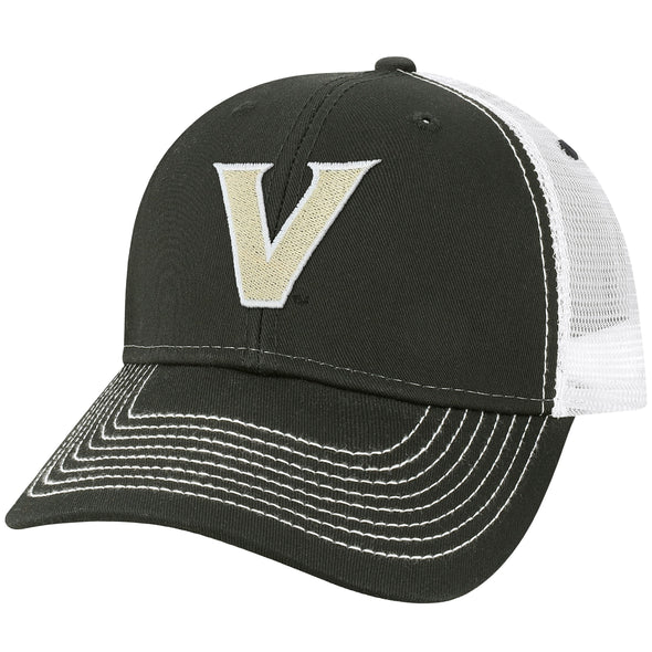 Vanderbilt University Sideline Trucker Hat One-Size (Black/White)