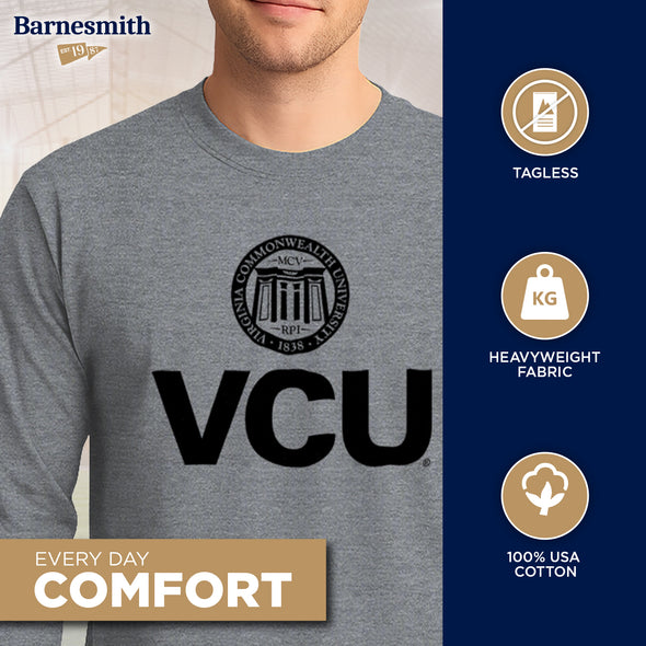 Virginia Commonwealth University Heritage Long Sleeve T-Shirt (Charcoal Grey)