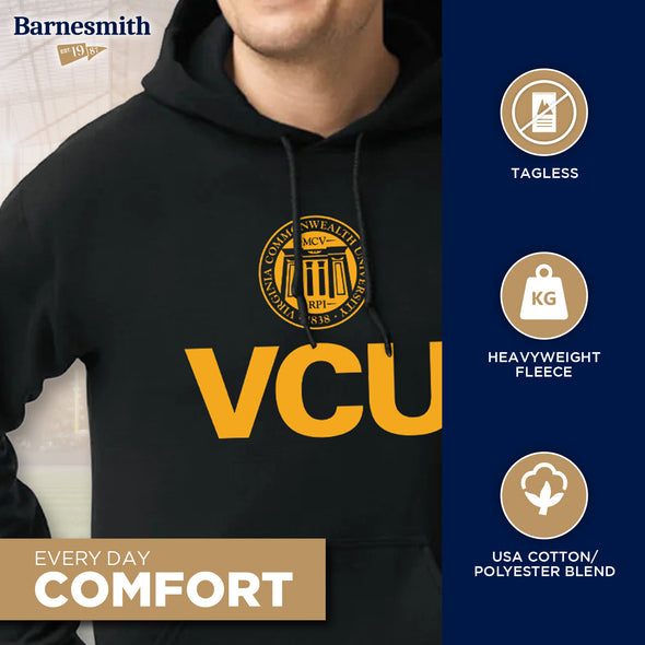 Virginia Commonwealth University Heritage Hooded Sweatshirt (Black)