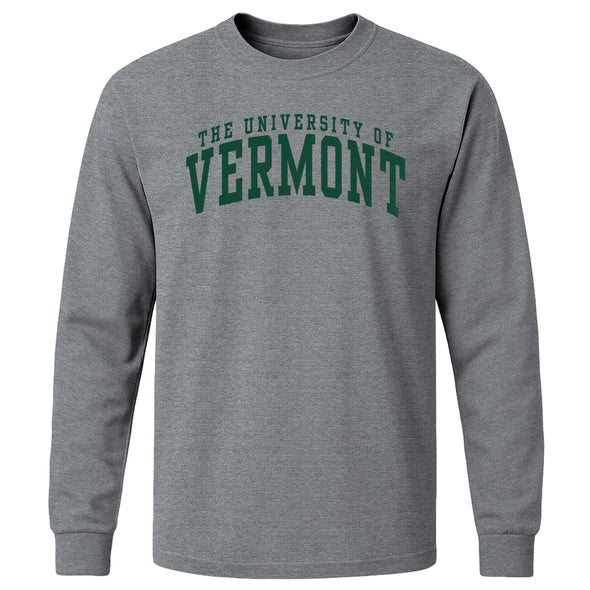 University of Vermont Classic Long Sleeve T-Shirt (Charcoal Grey)