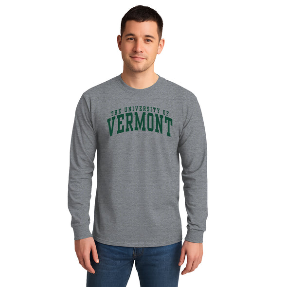 University of Vermont Classic Long Sleeve T-Shirt (Charcoal Grey)